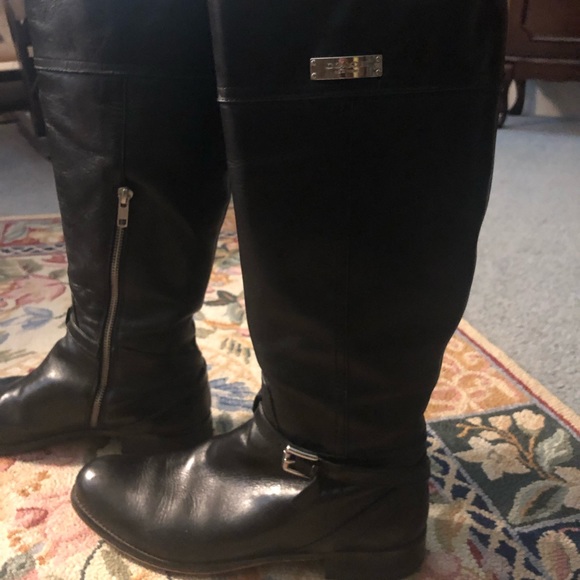 WOMEN'S COACH TALL LEATHER BOOTS S 9.5 B -LIKE NEW - Picture 1 of 5